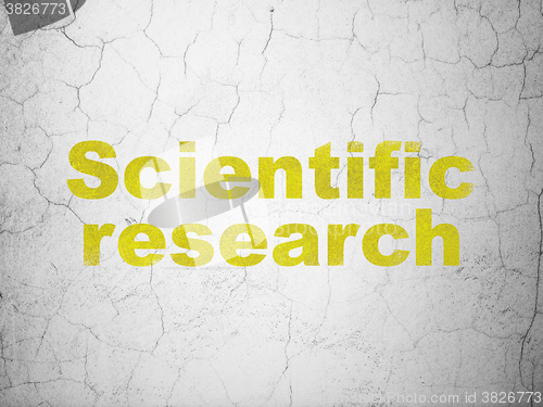 Image of Science concept: Scientific Research on wall background