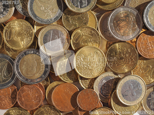 Image of Euro coins background