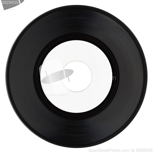 Image of Vinyl record with white label