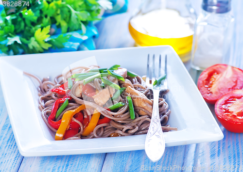 Image of soba with vegetables