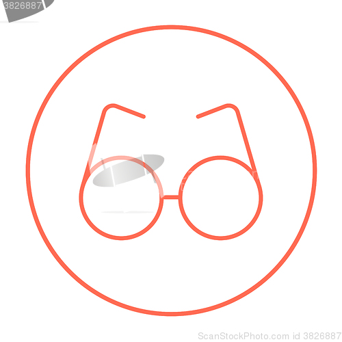 Image of Eyeglasses line icon.