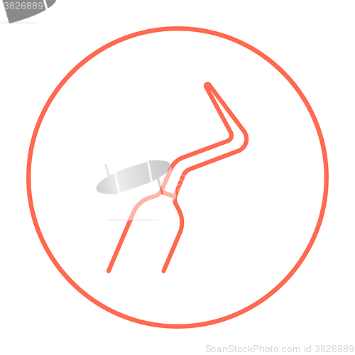 Image of Dental scraper line icon.