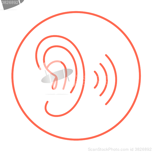 Image of Human ear line icon.