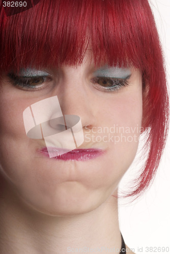 Image of woman holds breath