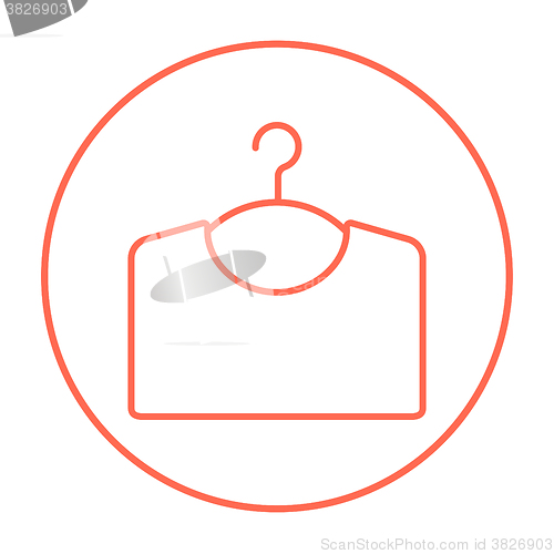 Image of Sweater on hanger line icon.