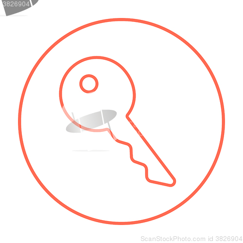 Image of Key for house line icon.