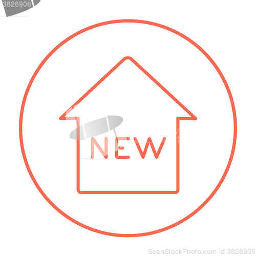 Image of New house line icon.