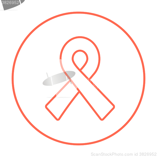 Image of Ribbon line icon.