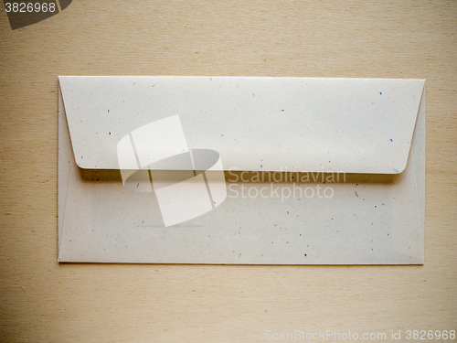 Image of Letter envelope on wood table