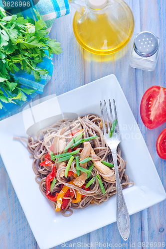 Image of soba with vegetables