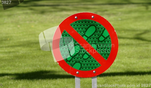 Image of Sign-keep off grass