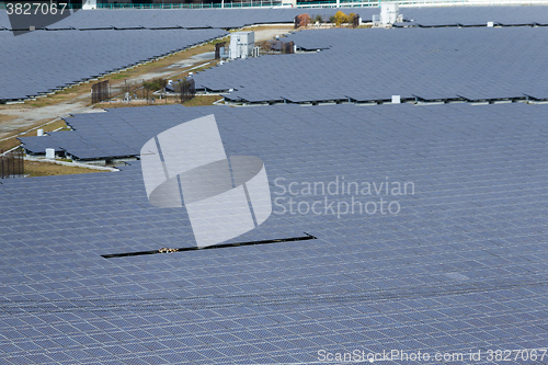 Image of Solar panel in electricity industry 