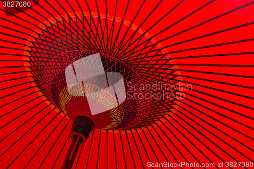 Image of Traditional Japanese red umbrella