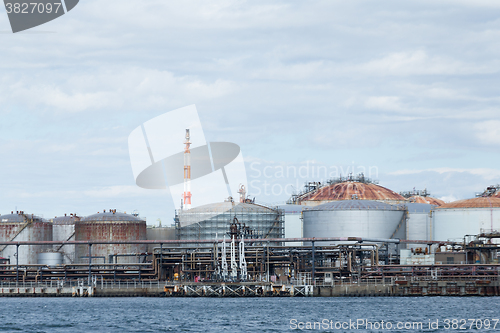 Image of Oil tank in seaside