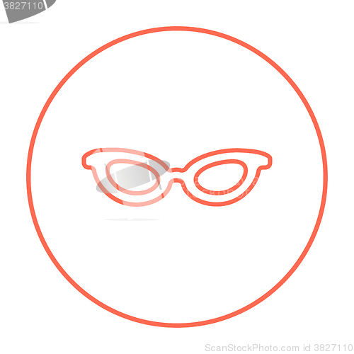 Image of Eyeglasses line icon.