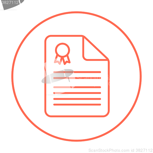 Image of Real estate contract line icon.