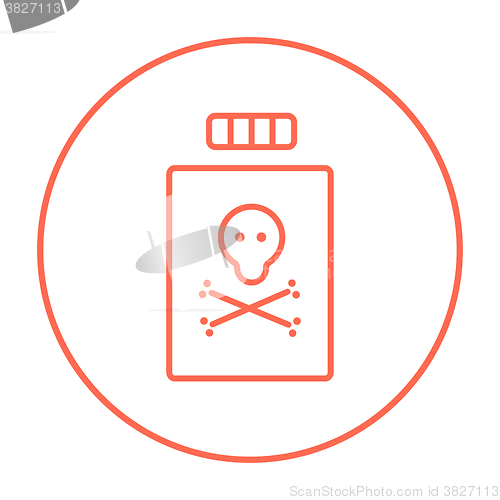 Image of Bottle of poison line icon.