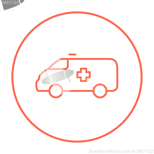 Image of Ambulance car line icon.