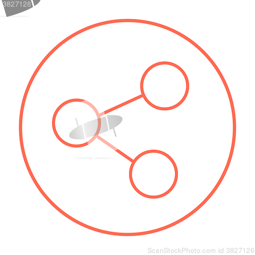 Image of Social network line icon.