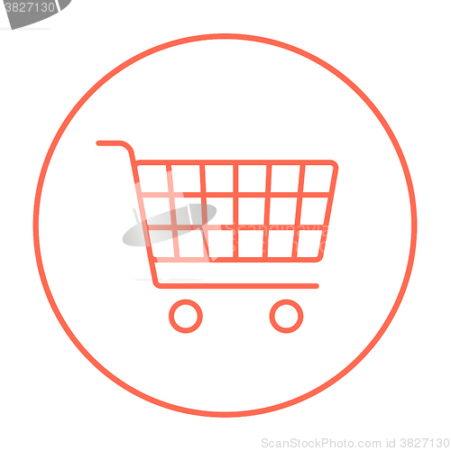 Image of Shopping cart line icon.