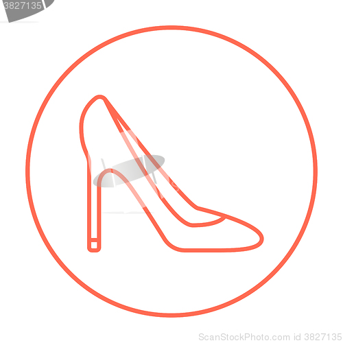 Image of Heel shoe line icon.