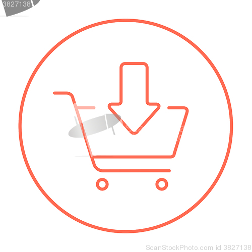 Image of Online shopping cart line icon.