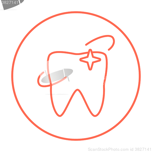 Image of Shining tooth line icon.