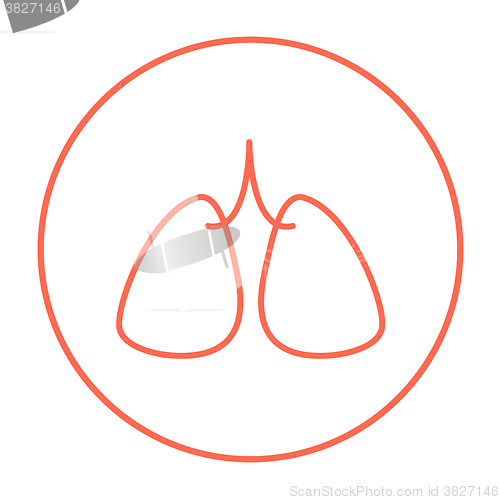 Image of Lungs line icon.