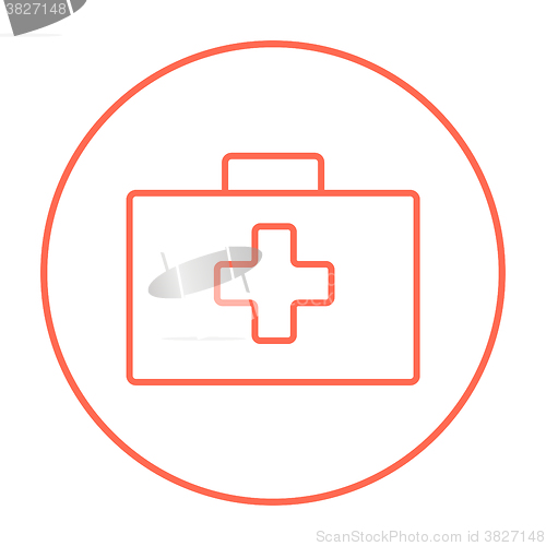 Image of First aid kit line icon.