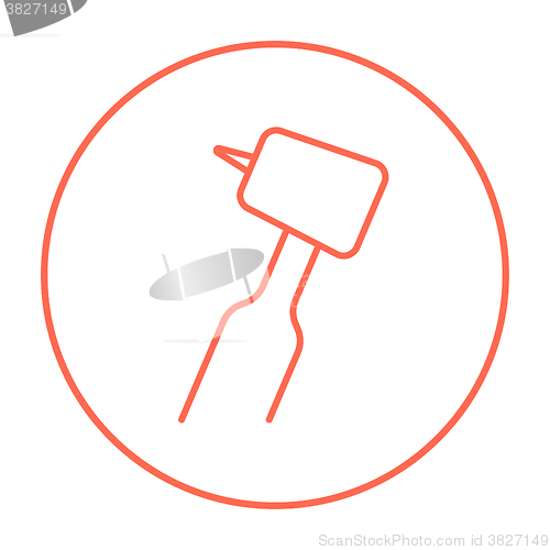 Image of Dental drill line icon.