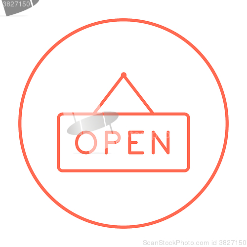 Image of Open sign line icon.