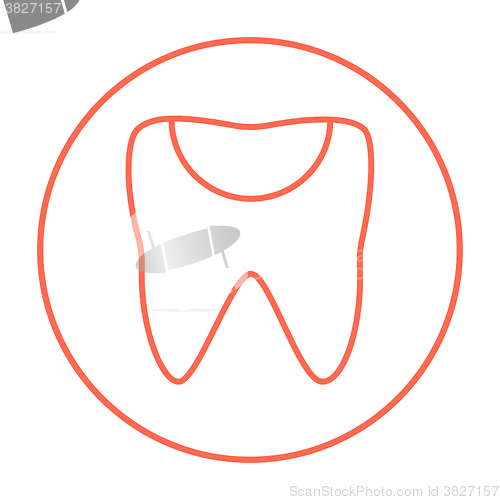 Image of Tooth decay line icon.