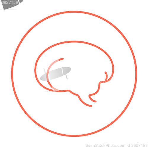 Image of Brain line icon.