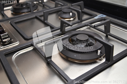 Image of Kitchen gas stove in the kitchen