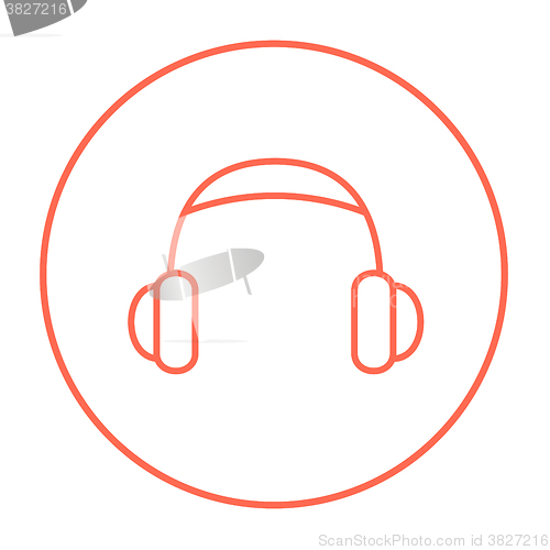 Image of Headphone line icon.