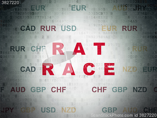 Image of Finance concept: Rat Race on Digital Paper background
