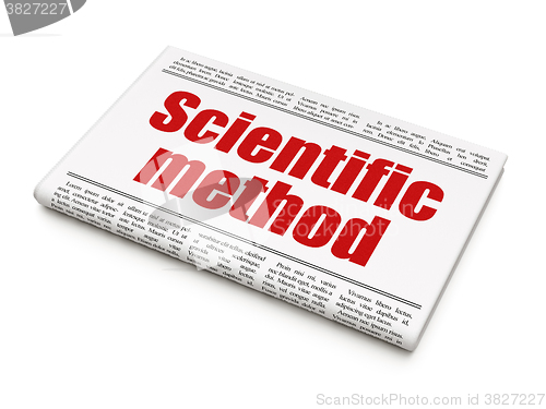 Image of Science concept: newspaper headline Scientific Method