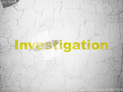 Image of Science concept: Investigation on wall background