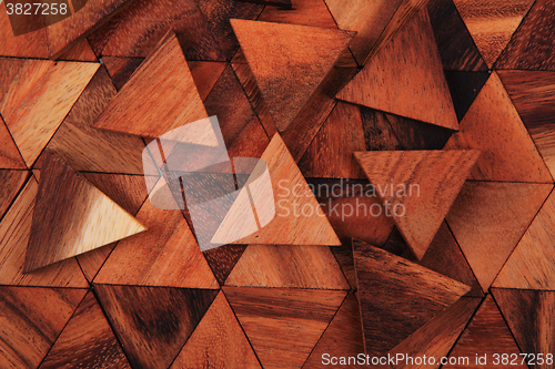 Image of wooden triangle background