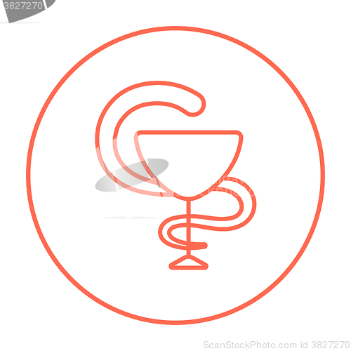 Image of Pharmaceutical medical symbol line icon.