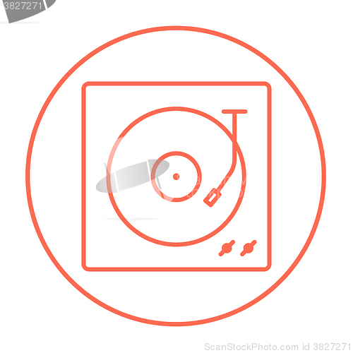 Image of Turntable line icon.