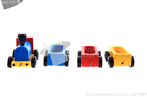 Image of old wooden train toy