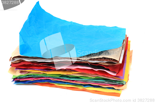 Image of crumpled color papers