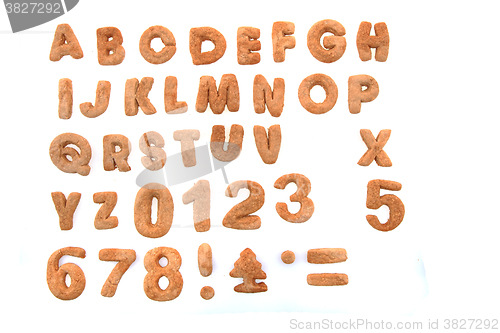 Image of ginger bread alphabet