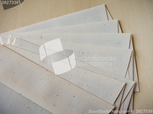 Image of Letter envelope on wood table