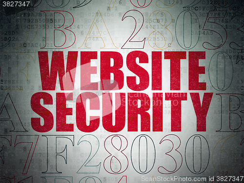 Image of Web design concept: Website Security on Digital Paper background