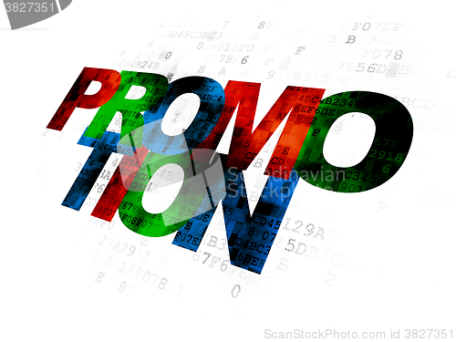 Image of Marketing concept: Promotion on Digital background