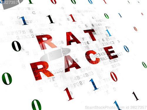 Image of Business concept: Rat Race on Digital background