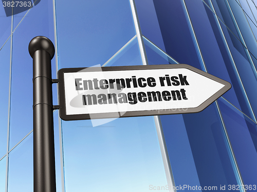 Image of Business concept: sign Enterprice Risk Management on Building background