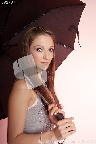 Image of woman with umbrella